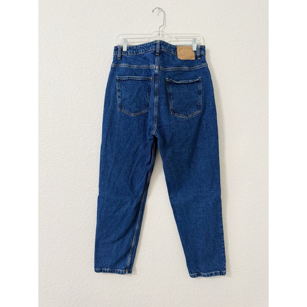 Zara High Rise Straight Jeans Dark Wash Size 12 - Picture 3 of 4